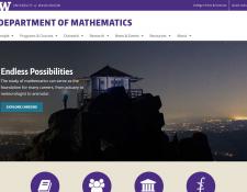 UW Mathematics website